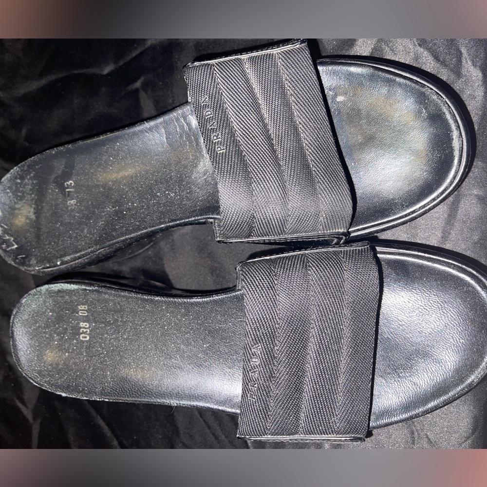 Authentic Prada sport platform slides sandals size 8